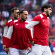 Jogadores da Geórgia aquecem sob assobios... dos turcos