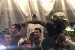 O ambiente na festa do título de Neemias Queta com os Celtics