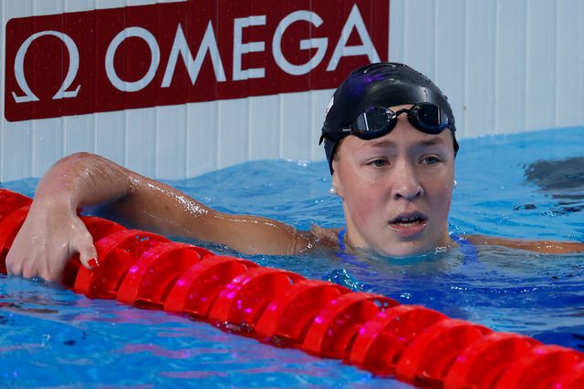 Mariana Cunha e João Costa no pódio do Open de Espanha de natação