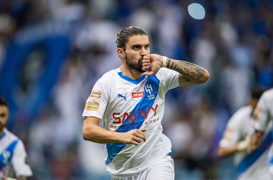 Rúben Neves a celebrar mais um golo pelo Al Hilal, de penálti