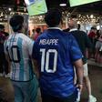 Uma camisola de Messi no meio da festa portuguesa