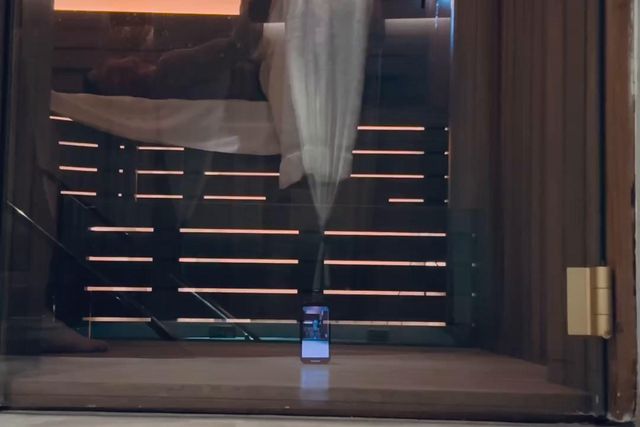 Georgina e Cristiano Ronaldo em 'modo sauna'