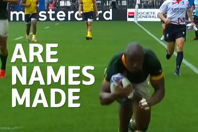 Anúncio da Supersport, detentora de direitos, do África do Sul-Portugal em râguebi