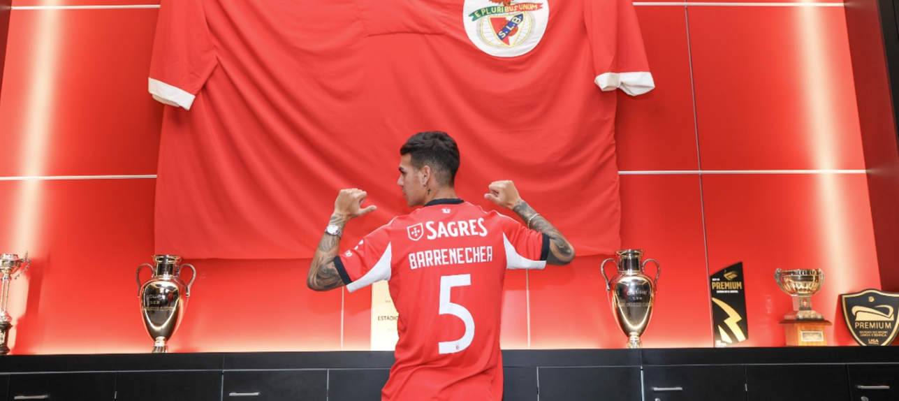 Barrenechea vai usar o número 5 (SL Benfica)