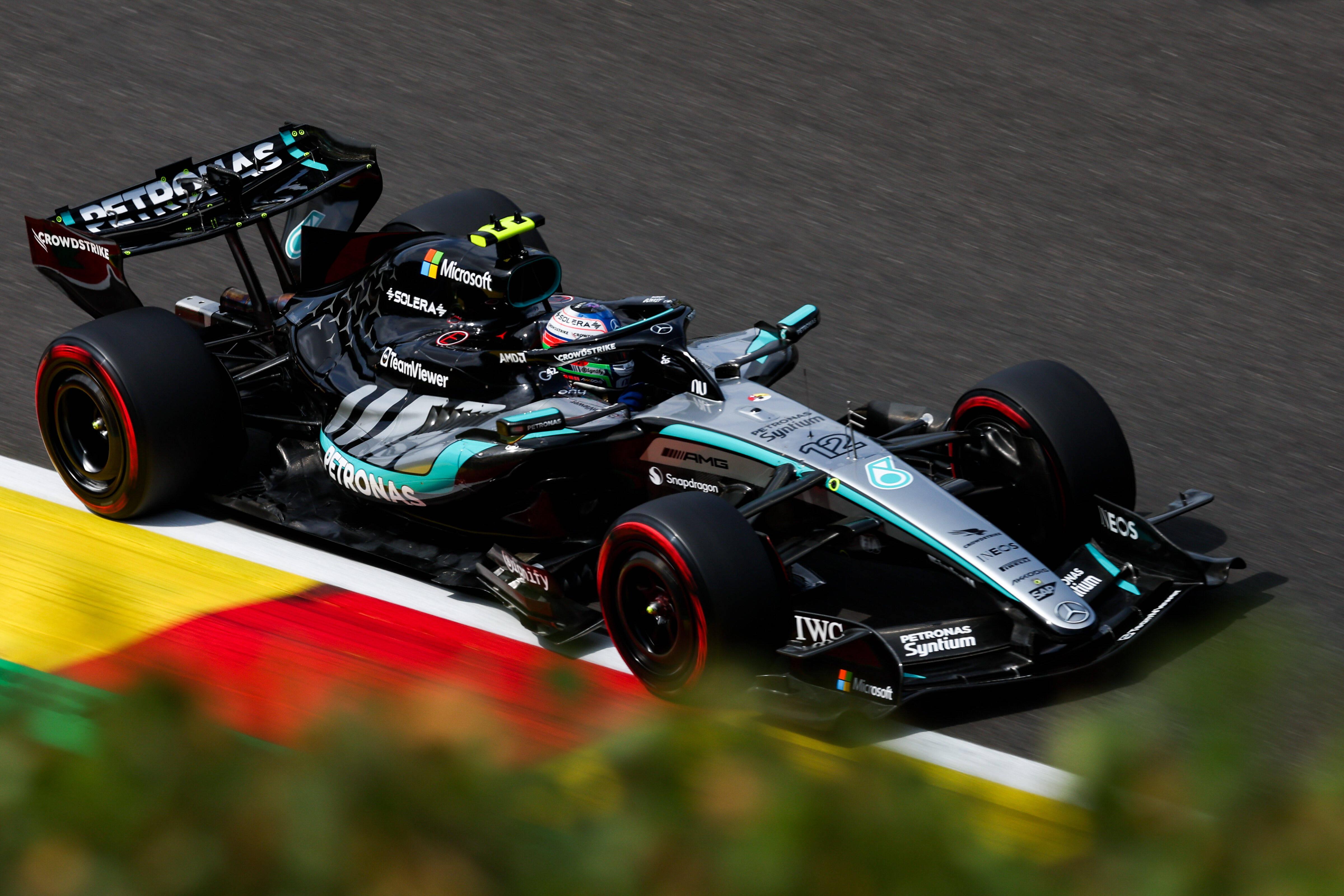 Kimi Antonelli foi o mais rápido na qualificação para o GP da Bélgica. IMAGO