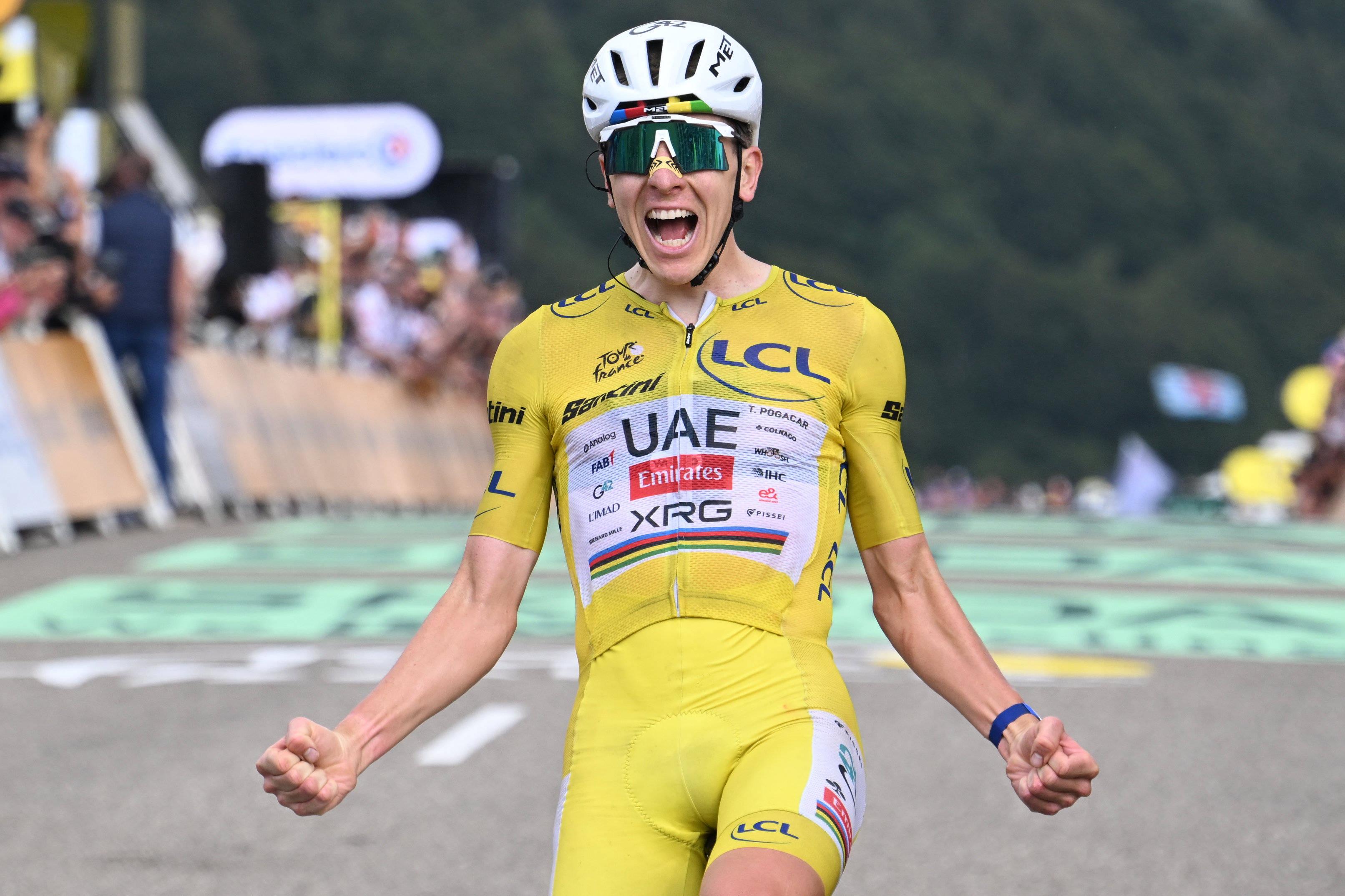 Tadej Pogacar somou a 25.ª vitória em etapas do Tour      Fotografia Imago
