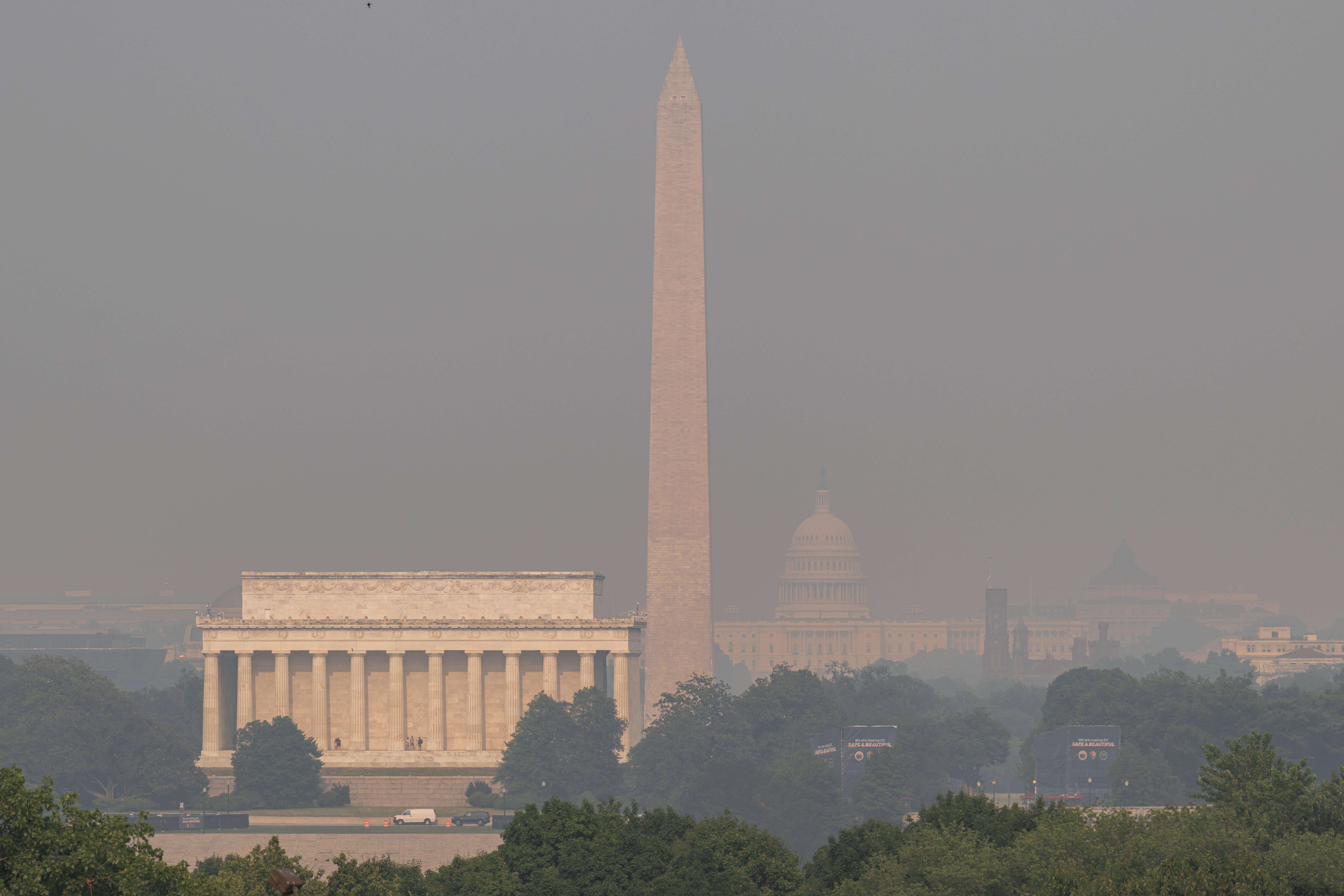 Qualidade do ar em Washington afetada por fumo de incêndio