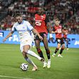 Rabiot em ação durante o Rennes-Marselha
