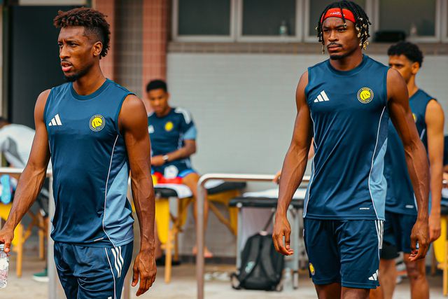 Coman no treino do Al Nassr