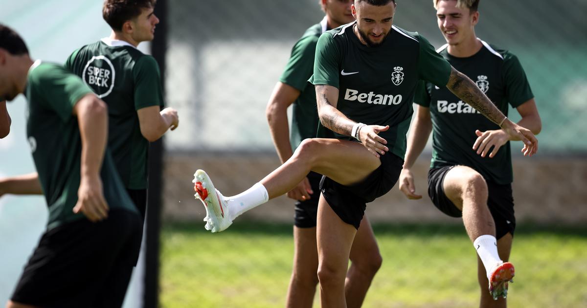 Zeno Debast no treino do Sporting desta terça-feira, 18 de agosto. Foto Sporting CP
