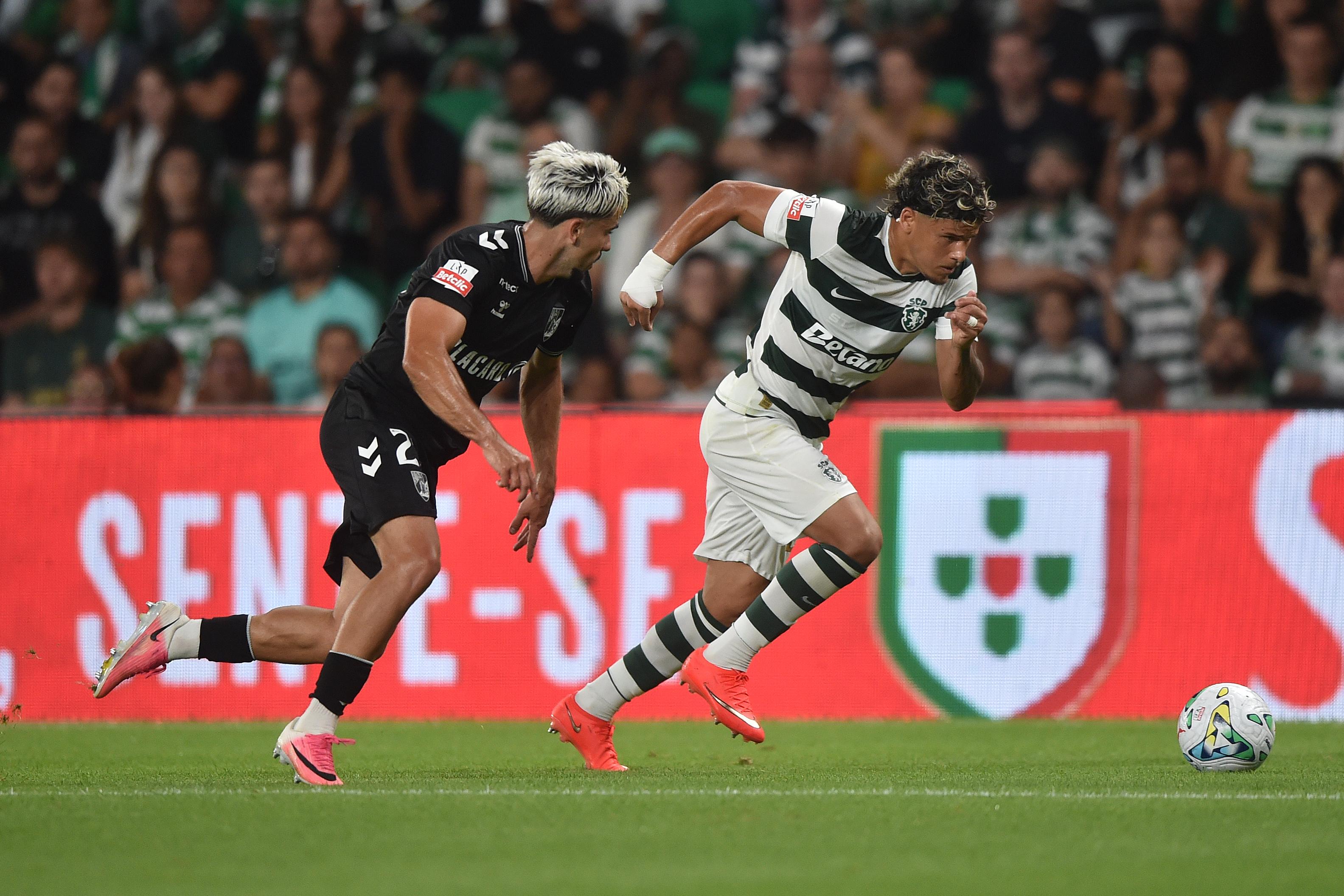 Diante do V. Guimarães Sporting sofreu um apagão na segunda parte, tal como diante do E. Amadora — Foto: MIGUEL NUNES