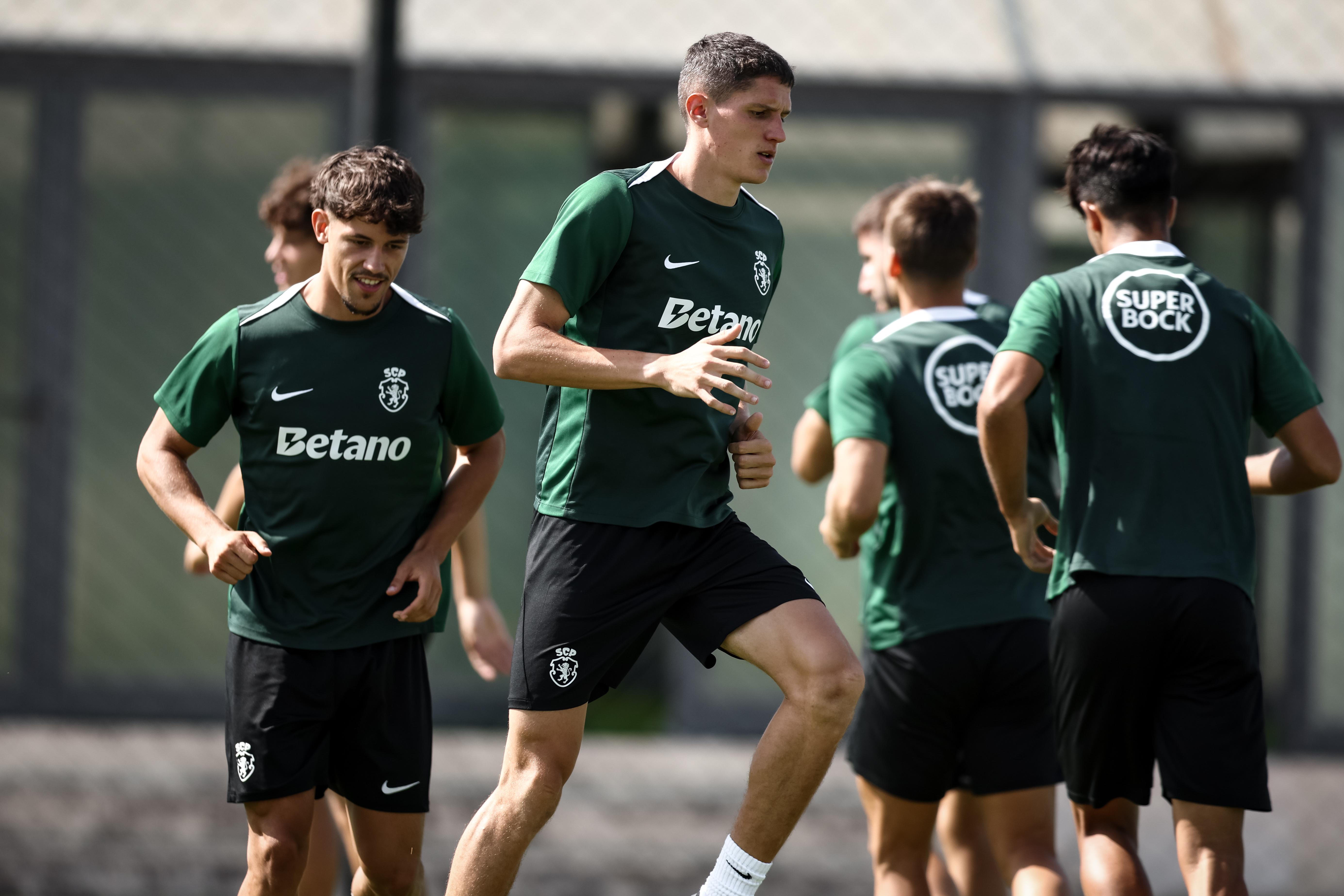 Sergi Altimira no treino do Sporting desta terça-feira, 18 de agosto. Foto Sporting CP