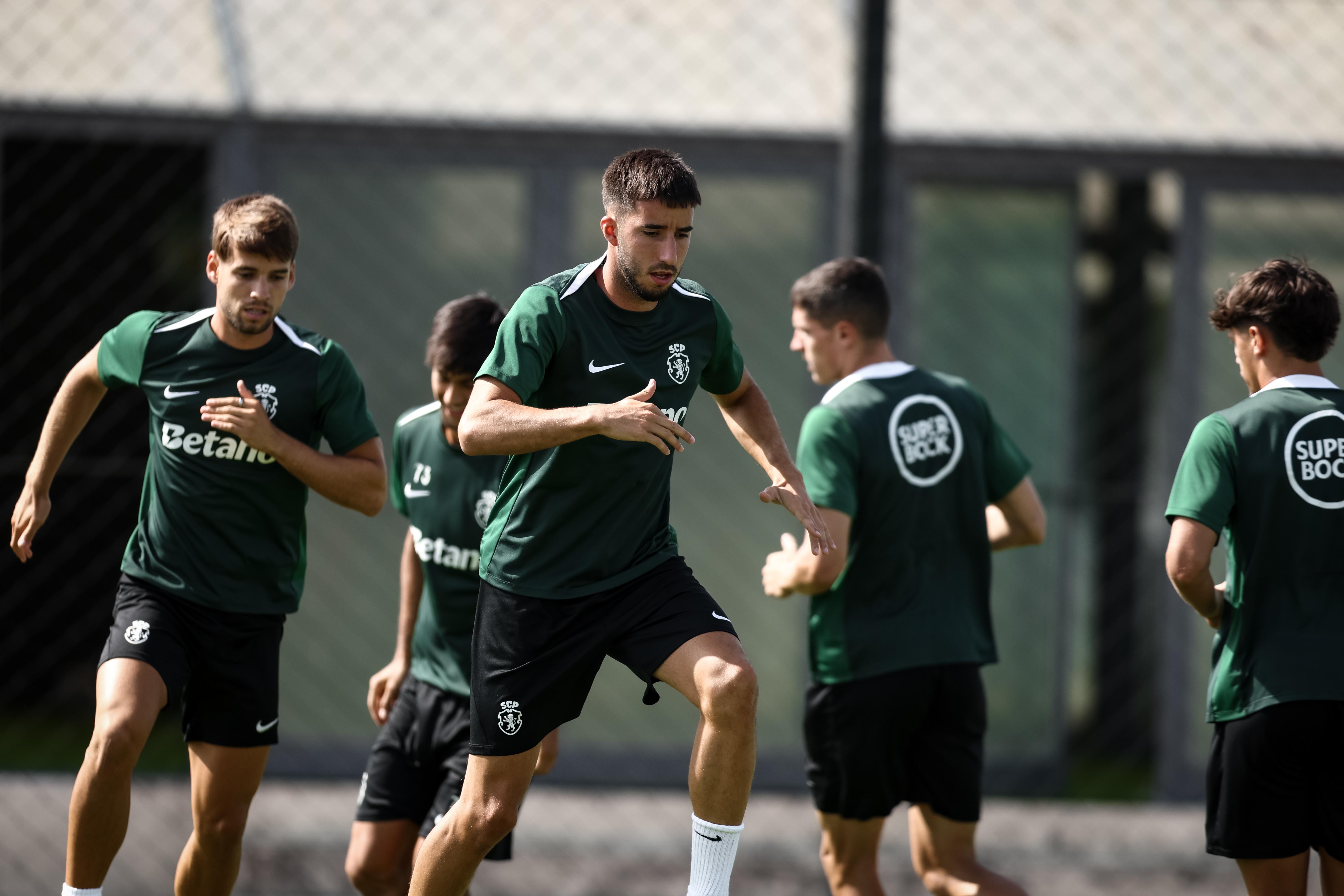 Gonçalo Inácio no treino do Sporting desta terça-feira, 18 de agosto. Foto Sporting CP