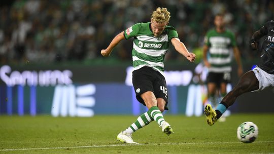 Sporting: Hjulmand e um golo com H grande