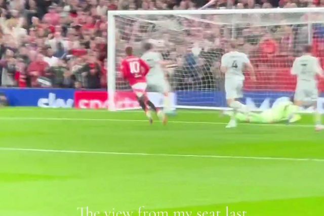 O sonho de qualquer fã do Manchester United: adepto viu o jogo colado ao banco