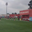 Treino do Benfica antes da partida para Belgrado