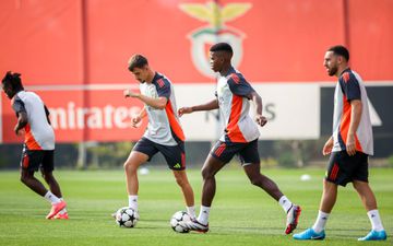 Benfica treina sem surpresas antes da partida para Belgrado