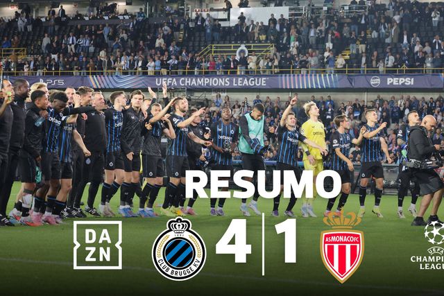 Club Brugge chama atenção do Sporting com goleada ao Mónaco (resumo)