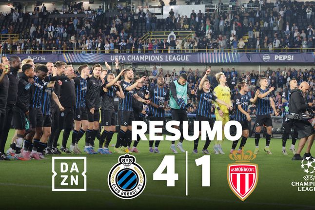 Club Brugge chama atenção do Sporting com goleada ao Mónaco (resumo)
