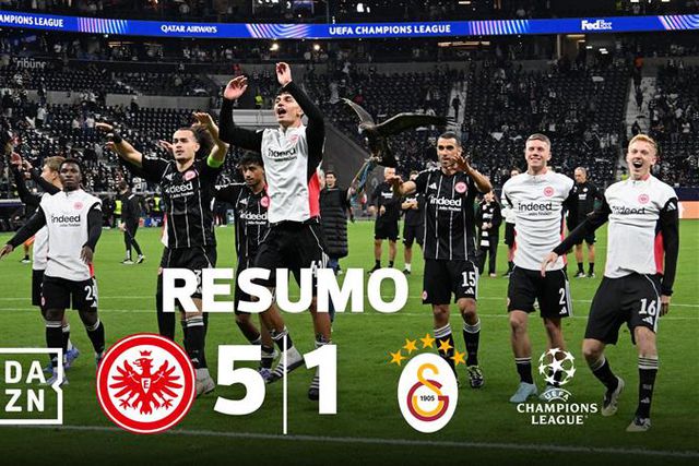 O resumo da goleada aplicada pelo Frankfurt ao Galatasaray (vídeo)