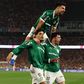 Gustavo Gomez celebra golo do Palmeiras
