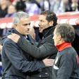 Mourinho e Simeone em 2013, na última vez em que se encontraram em Espanha (IMAGO)