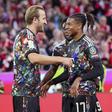 Harry Kane e Michael Olise partilharam cinco golos na goleada do Bayern