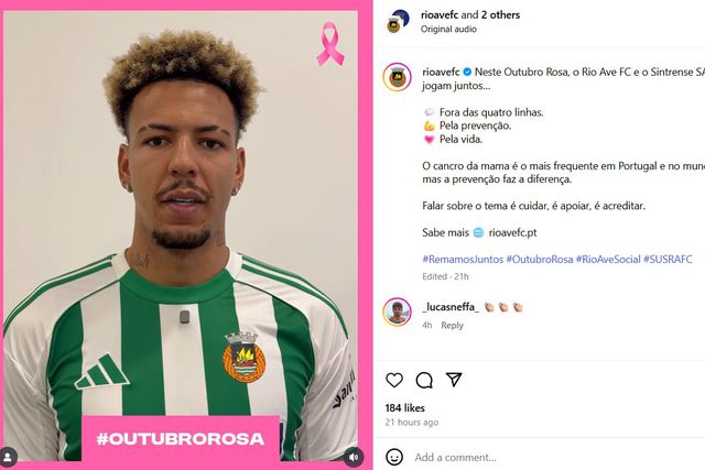 Clayton foi um dos atletas que deram voz à causa - Footo: Instagram/Rio Ave