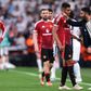 Amorim dá instruções a Casemiro, com Luke Shaw atrás