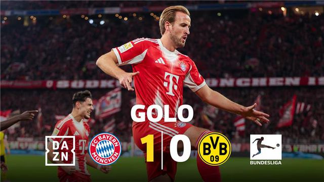 Harry Kane 'pica o ponto' e o Bayern adianta-se no 'Der Klassiker'