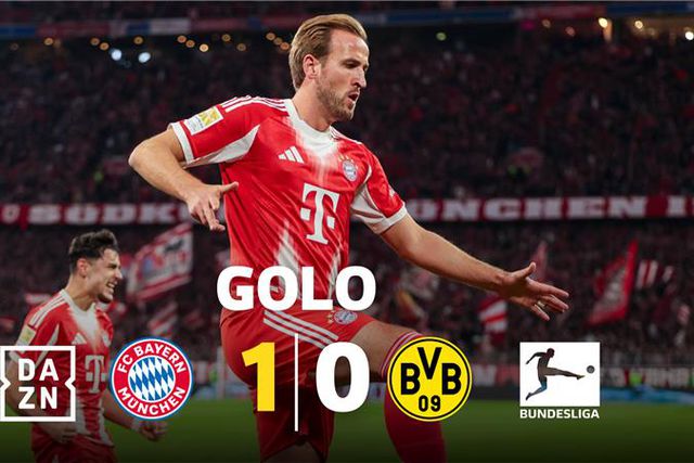 Harry Kane 'pica o ponto' e o Bayern adianta-se no 'Der Klassiker'