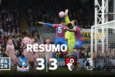 Seis golos, 'um hat-trick' e drama tardio: o resumo do Bournemouth-Crystal Palace