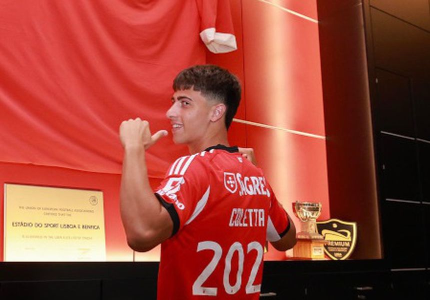 Federico Coletta na apresentação no Benfica - Foto SL BENFICA