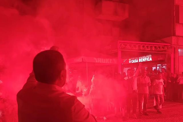 Cristóvão Carvalho em ação de campanha em Santo Tirso