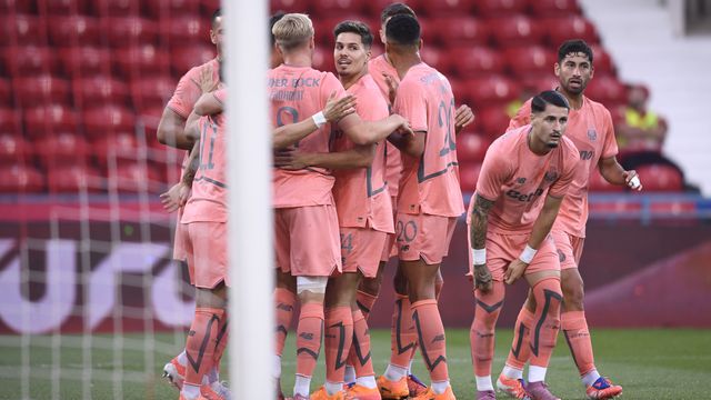 Jogadores do FC Porto festejam golo no Celoricense-FC Porto - FOTO: Miguel Lemos/Kapta+