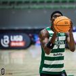 Maleeck Harden-Hayes, jogador da equipa de basquetebol do Sporting 2025-2026. Foto FPB