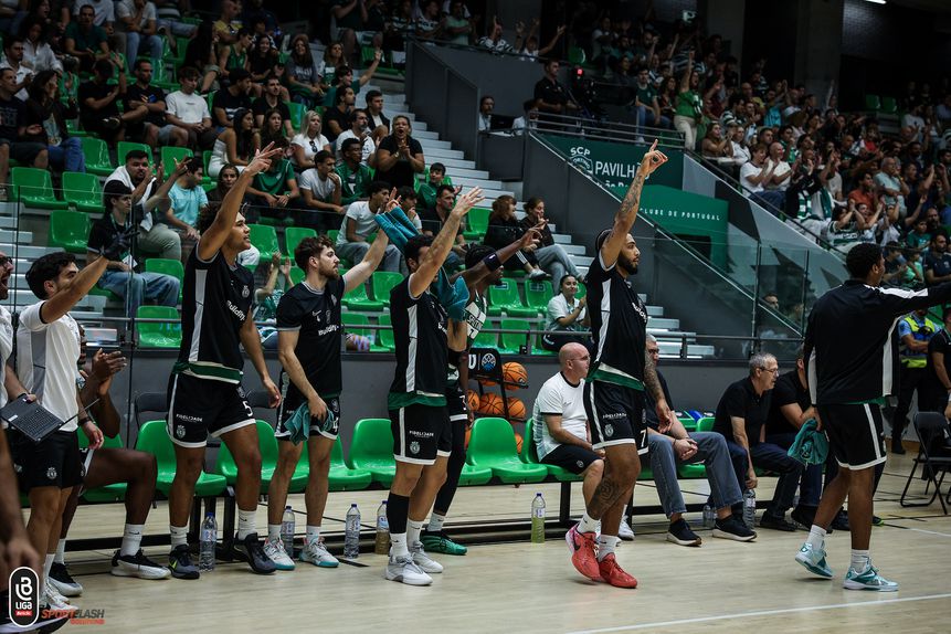 Equipa de basquetebol do Sporting não ganhou para o susto      Fotografia Sporting CP