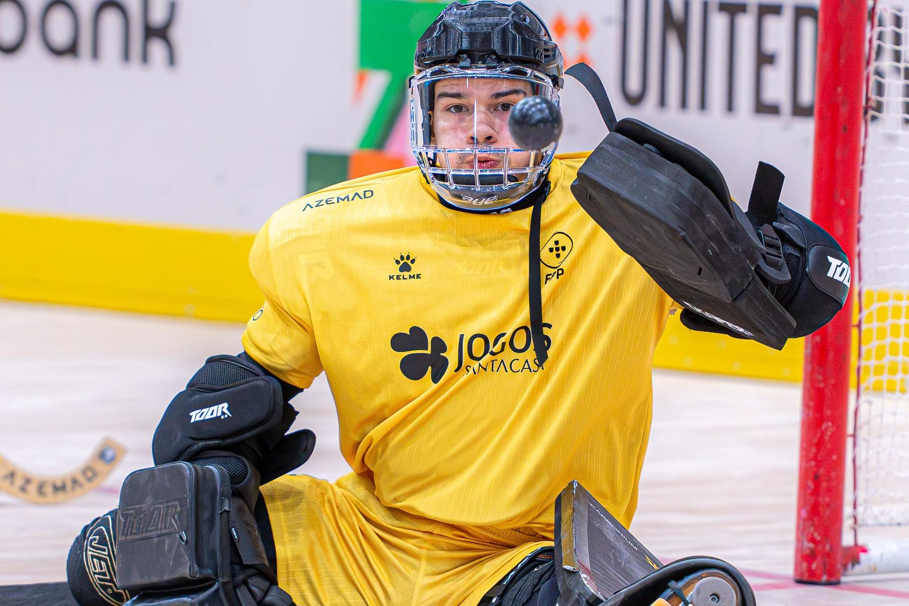 Xeno Edo, guarda-redes da seleção nacional de hóquei em patins - Foto: FPP