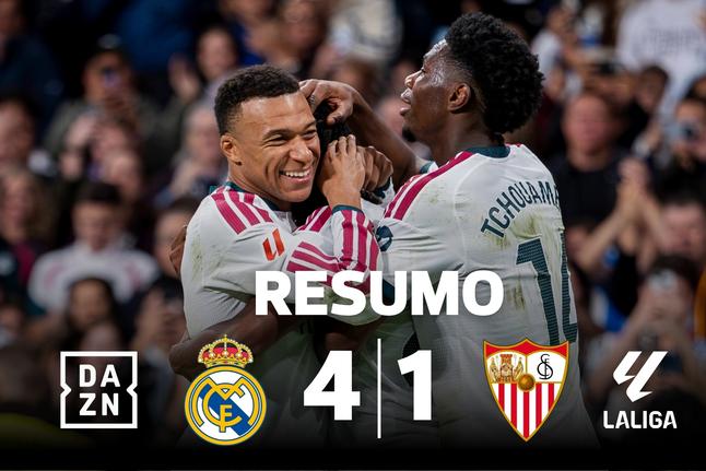 Real Madrid goleia Sevilha com vários golos memoráveis (resumo)