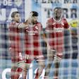 Festejos da Real Sociedad depois do golo de Guedes - Foto: Jorge Zapata/EPA