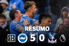 Com golaço do meio-campo, Brighton atropela Crystal Palace (resumo)