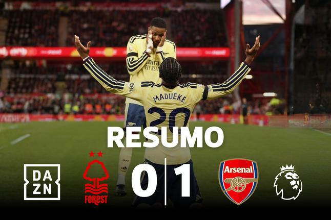 Golo na reta final mantém Arsenal na perseguição ao Man.City
