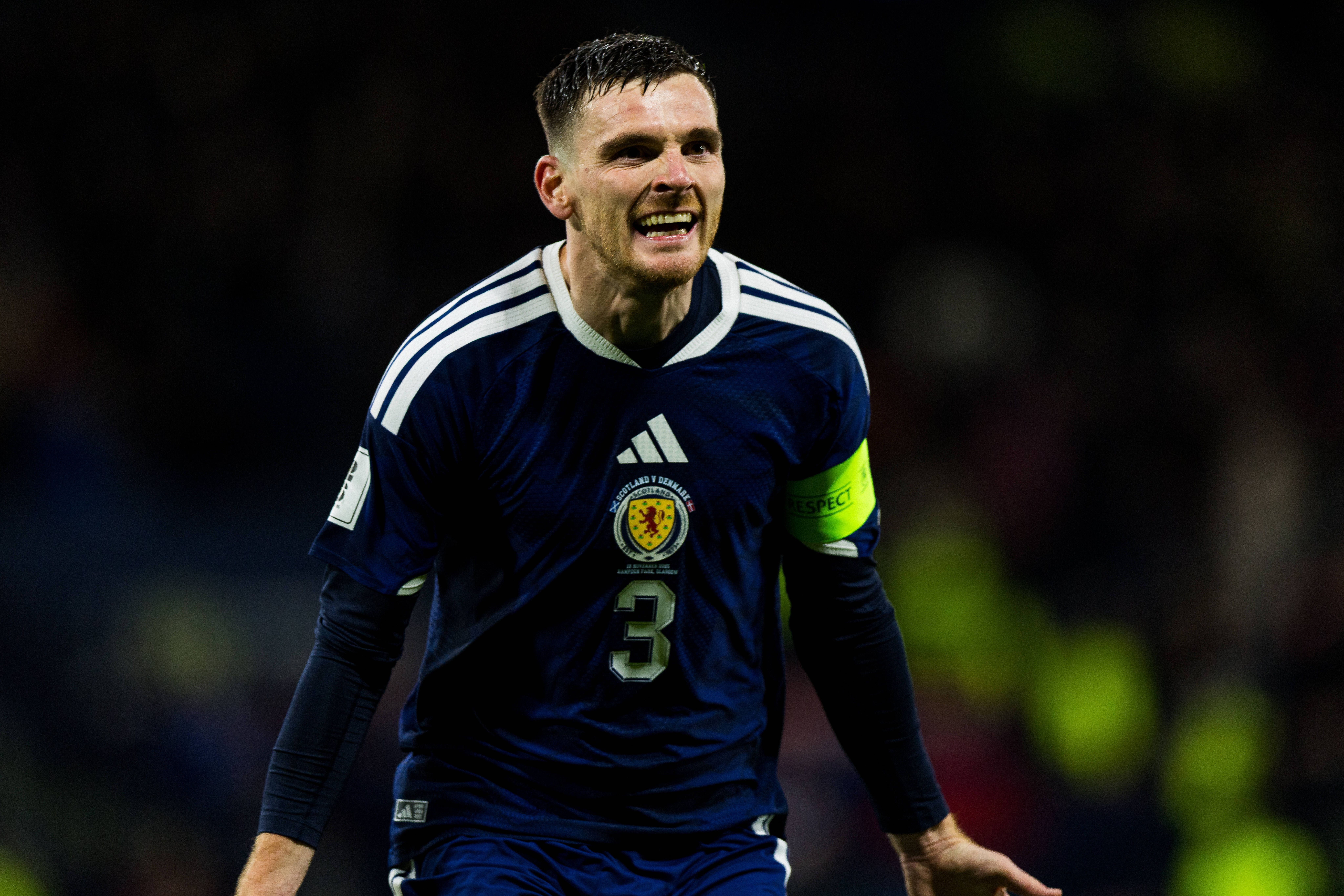 Andy Robertson (Escócia), 91 internacionalizações; valor de mercado: 80 milhões