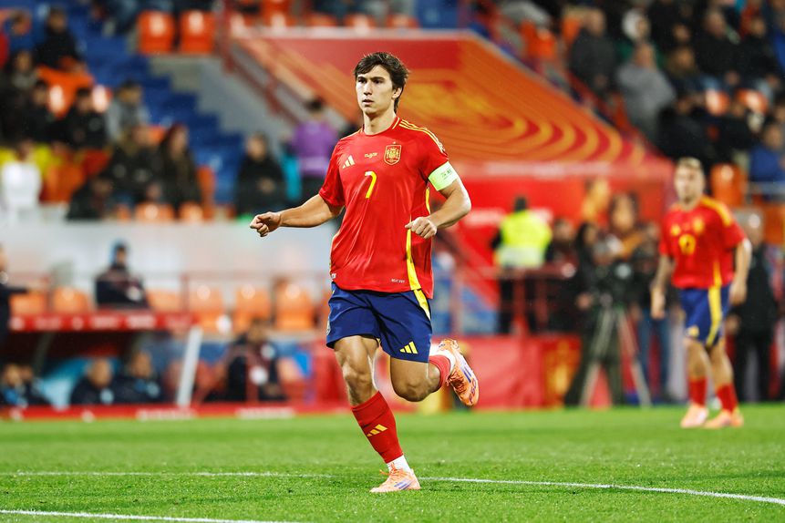 Gonzalo García, avançado do Real Madrid ao serviço da seleção espanhola sub-21
