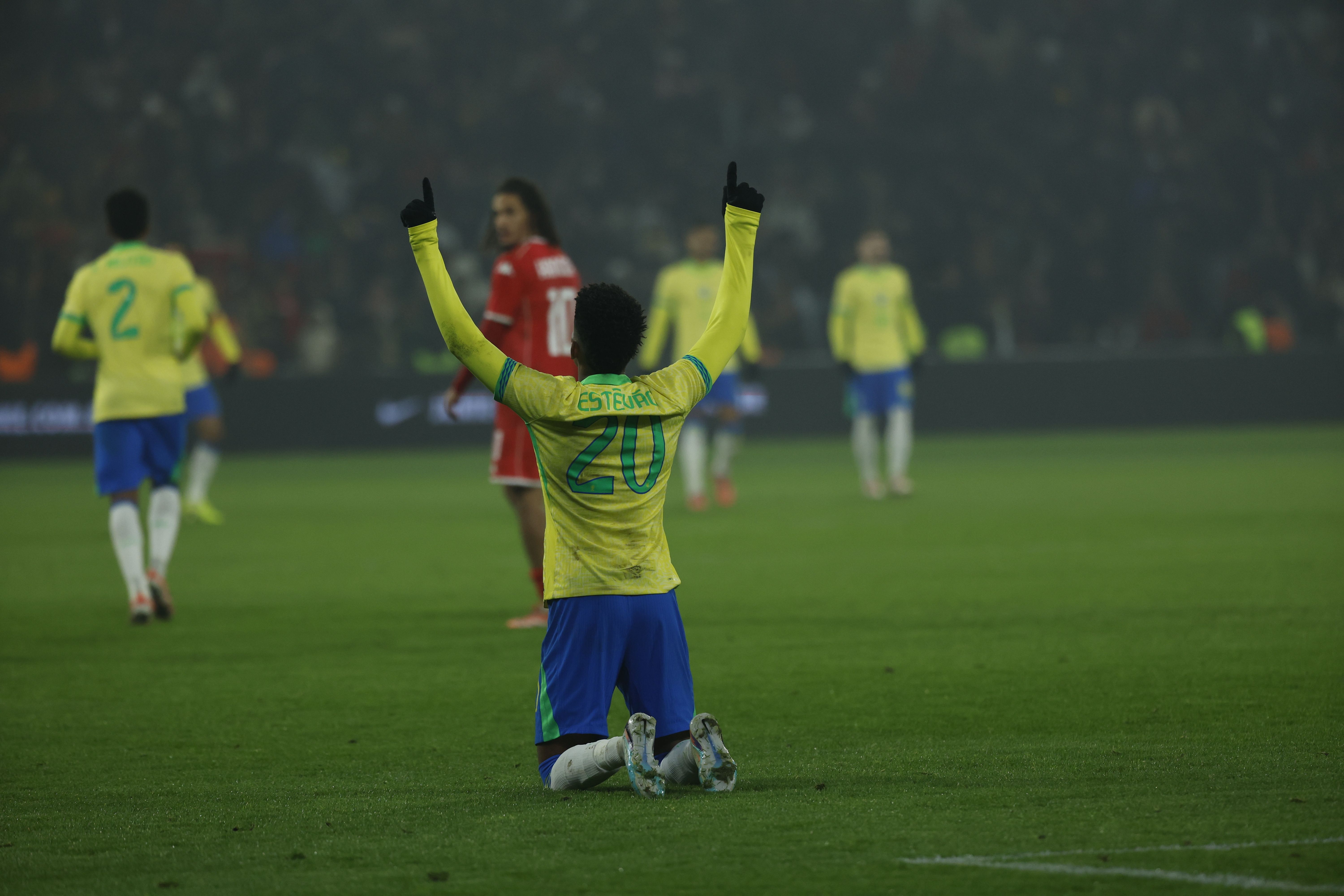 Estêvão marcou cinco golos nas últimas seis partidas do Brasil - Foto: Mohammed Badra/EPA