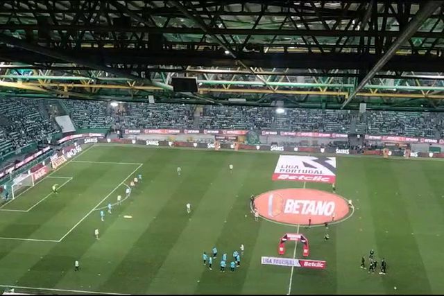 O aquecimento de Sporting e FC Porto