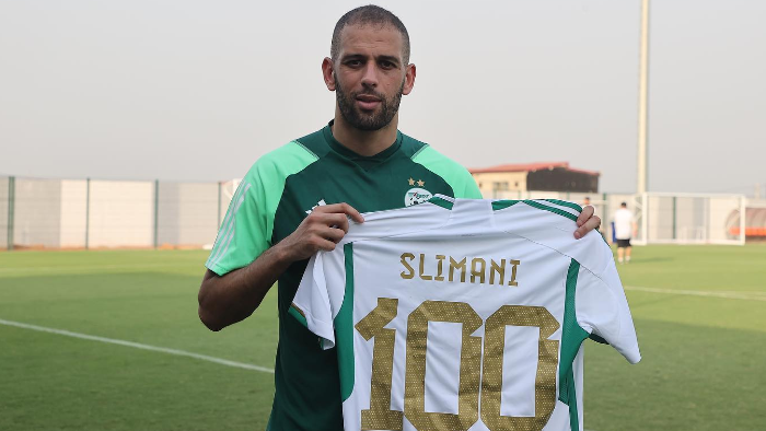 Slimani assinala chegada às 100 internacionalizações pela Argélia