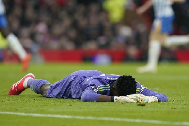 Onana depois de sofrer 'frango' no Man. United-Brighton