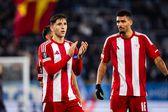 Panagiotis Retsos e David Carmo frente ao Malmo na UEFA Europa League