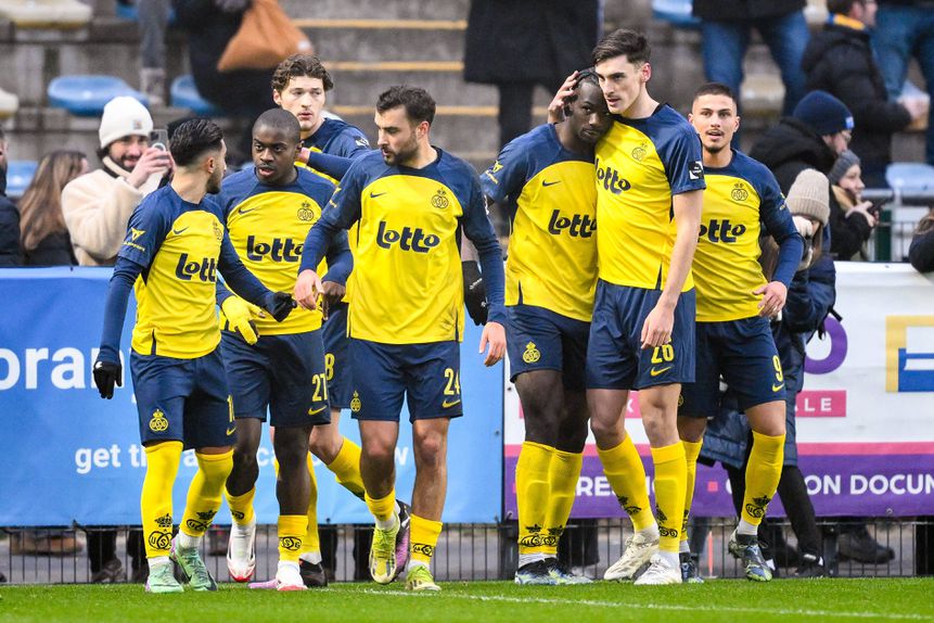 Festejos dos jogadores do Union St. Gilloise